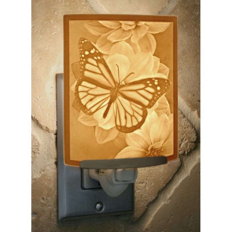 Butterfly-Monarch - Curved Porcelain Lithophane Night Light