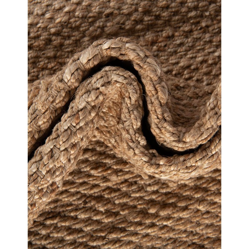 Unique Loom Chunky Jute Collection Area Rug - Amanda (5'