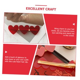 OATIPHO 3Pcs Heart Hair Clips Set for Women Cute Side Hair Barrettes for Everyday Wear and Special Occasions