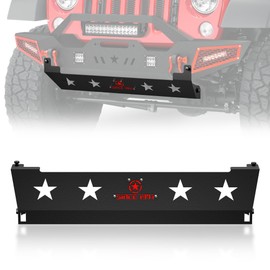 YZONA for JK Off-Road Front Skid Plate Steel Bumper Cover Compatible with 2007-2018 Jeep Wrangler JK JKU Unlimited (2/4 Doors), Bolt-on Lower Guard Plate (Not Suitable for Original Factory Bumpers)