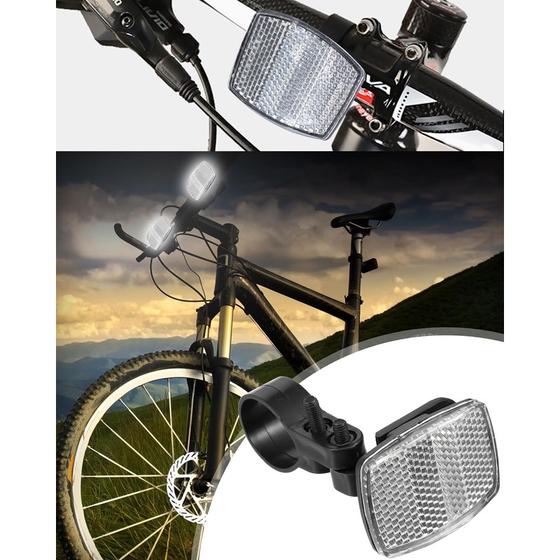 HSIXHAF Bicycle Reflectors Front and Rear, 7 Pieces Bicycle Reflector