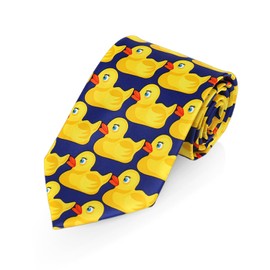1 Piece Men's Funny Tie - Yellow Duck Pattern, Wedding & Carnival Tie