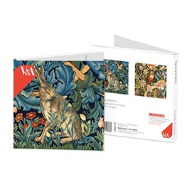 V&A Square Notecard Wallets - 8 Notecards - Tapestry Wildlife Design