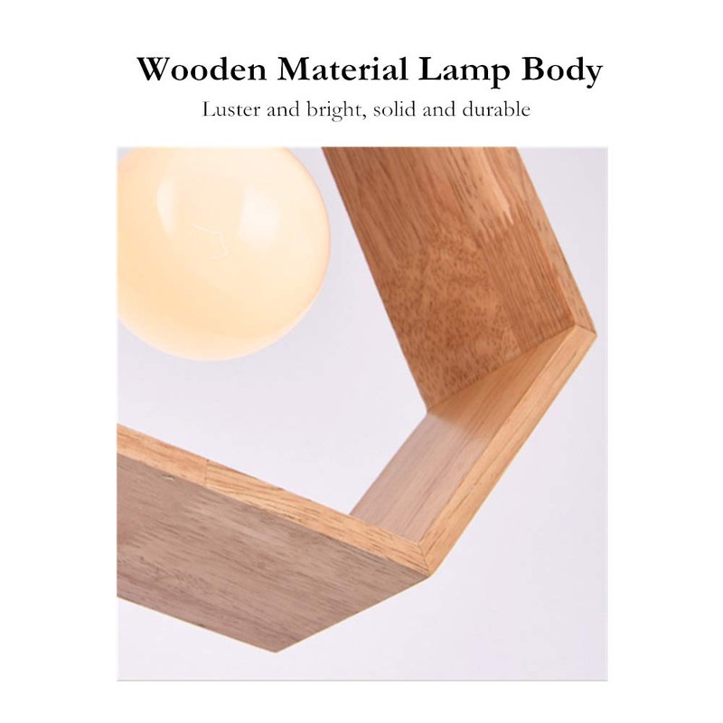 Chrasy Wooden Pendant Lamp Modern Ceiling Light Wood Lampshade Classical