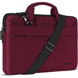 DOMISO 14 Inch Waterproof Laptop Bag Briefcase Shoulder Bag Notebook Bag for 14 Inch Lenovo IdeaPad Yoga 710 ThinkPad A475/Acer Aspire 1 Swift 3/HP Stream 14 Pavilion 14/Asus/Dell, Fuchsia