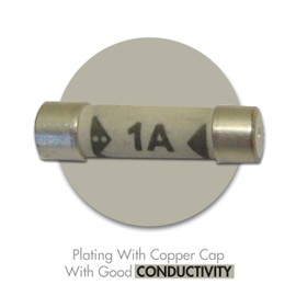 UKCable-Ties 5 Pcs. of 1A/FUDP-1 with 240V Domestic Fuse Household Mains Plug Top Fuse Electric Cartridge Fuses 0.9cm x 1.3cm CE Certified to BS1352