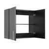 Prepac Elite 32" Tall Wall Cabinet, Black