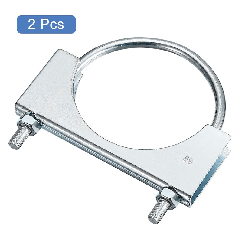 sourcing map sourcing map Muffler U-Bolt Clamps for 89mm(3-1/2") Diameter