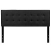 Flash Furniture Lennox Upholstered Queen Panel Headboard in Black