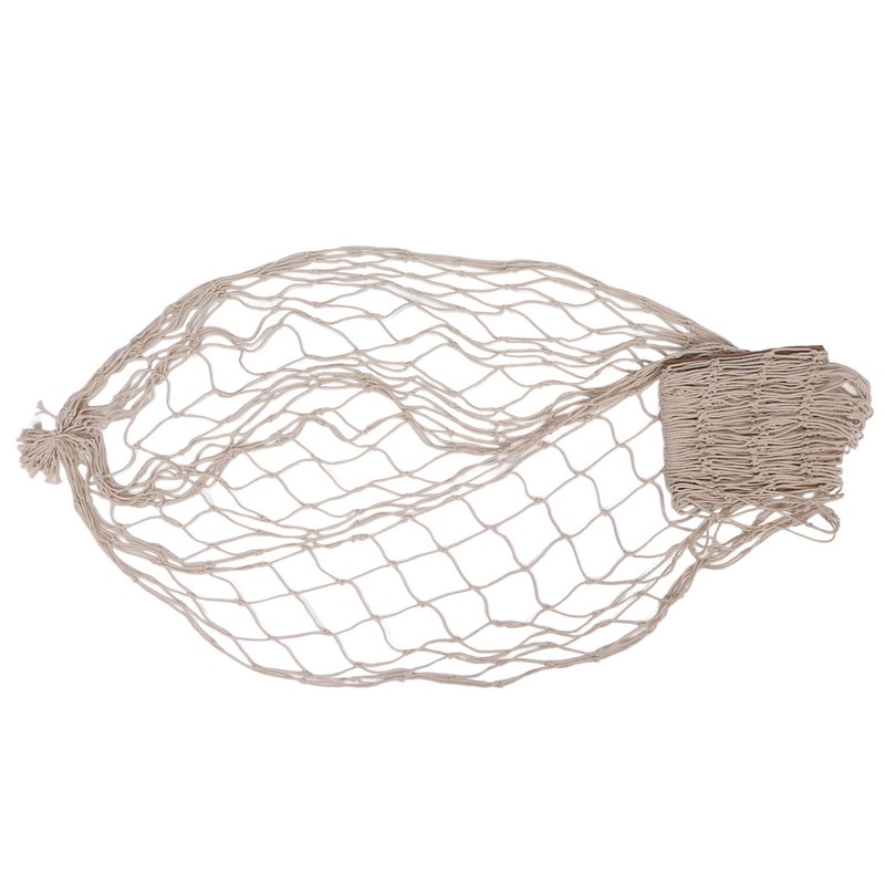 2pcs Fish Net Decoration Cotton Soft Comfortable Mediterranean Style Beige