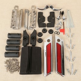 XFMT Complete One Touch Latch Saddlebags Lids Hardware Cover Compatible with Harley-Davidson Touring FLT, FLHT, FLHTCU, FLHRC, Road King, Street Glide, Electra Glide, Ultra-Classic 2014-2019