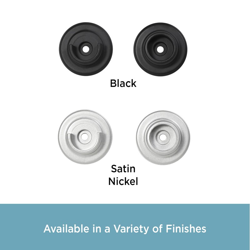 Kenney Hardware Mount Wall Cup Brackets 3/4" Curtain Rod, 5/8"