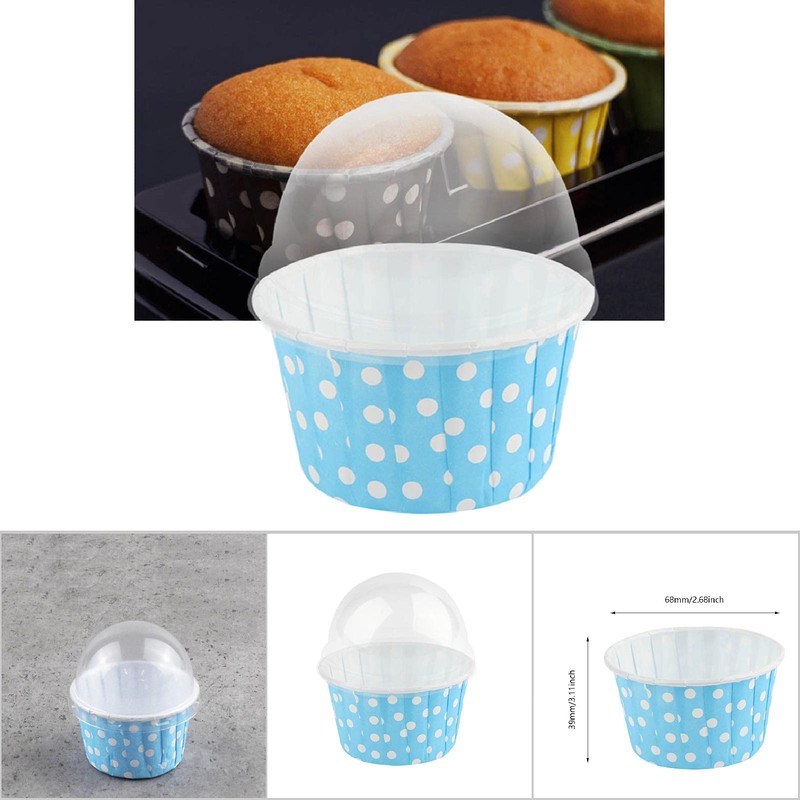 Alvinlite 100Pcs Mini Cupcake Liners with Lid|Disposable Muffin Tin Cupcake