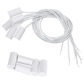 5 Sets Magnetic Door Switch RC-33 NC Recessed Wired Security Window Door Sensor Alarm Contact Sensor for Alarm System (White)