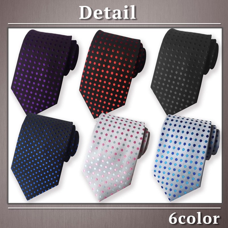 ONE LIMITATION NK003 Men's Necktie, Dot, Solid Suit, Business, Casual,