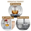 Tetera de vidrio con infusor y tapa, tetera de vidrio