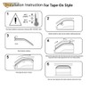 Puermto 94155Y Chrome Side Window Visor Wind Vent Deflector fit