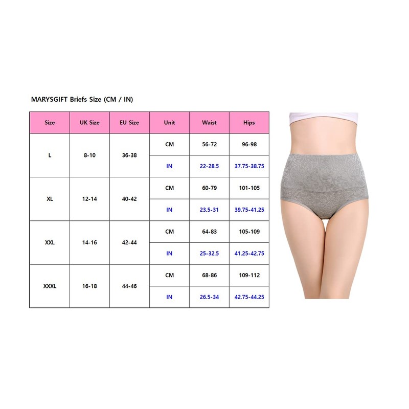 marysgift Cotton Thongs for Women Maxi Briefs High Waisted Stretch