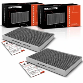 A-Premium - Filtro de aire de cabina de 2 piezas con carbón activado compatible con Volvo XC60, S60, S60 Cross Country, XC70, S80, V60, V60 Cross Country, V70 y Land Rover LR2, Discovery Sport, Range