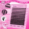 Yawamica Cluster Eyelash Extensions Fluffier 10-16mm Wispy Lash Clusters 100D