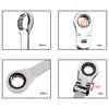 TR TOOLROCK 12pcs Flex Head Ratcheting Wrench Set- 8-19mm Metric