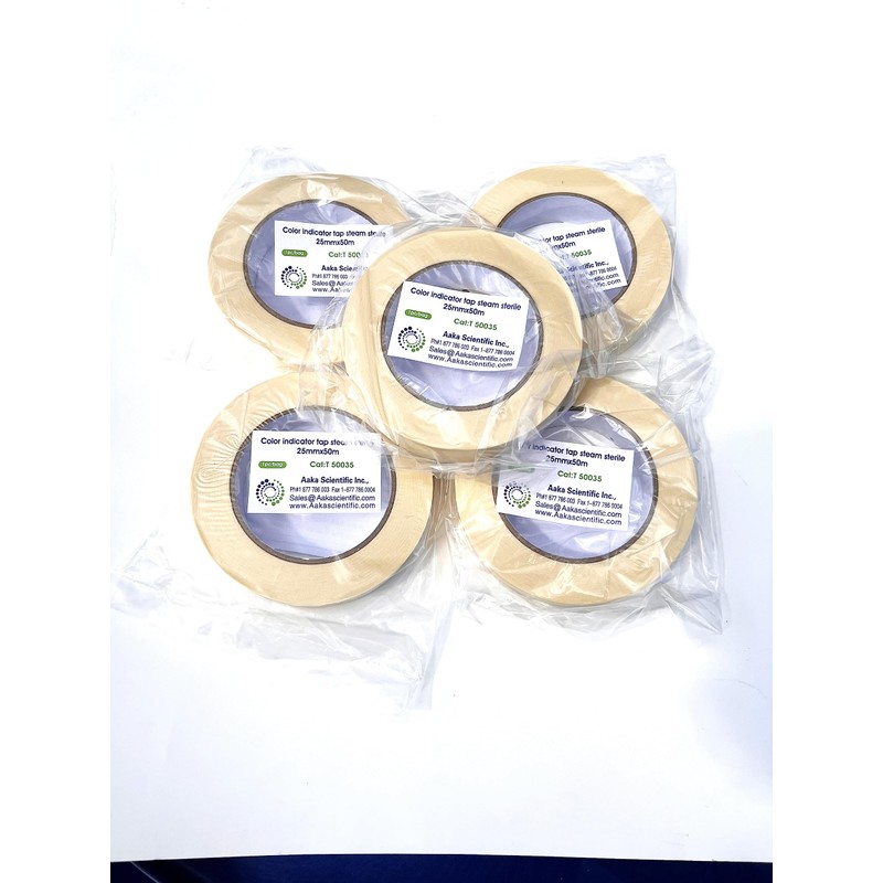 5 Pcs Sterilization Indicator Tape for Autoclave, Steam Indicator, Width