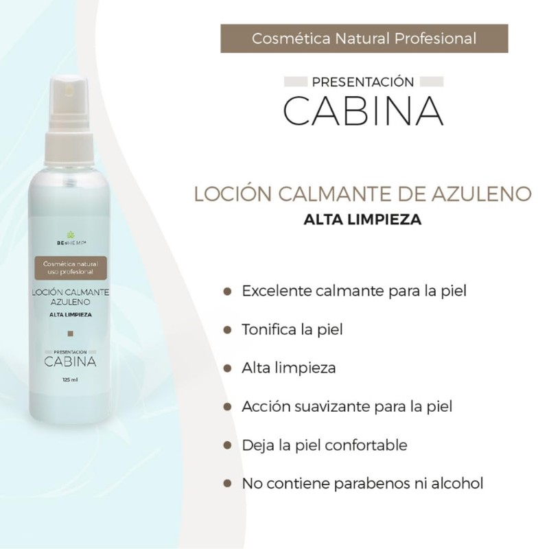 Kit 4 lociones, balanceador ph, astringente, rosas, azuleno Beohemp