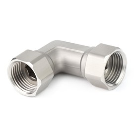 TAISHER 2PCS 304 Stainless Steel 90 Degree Elbow 2 Ends Flexible Movable Connector, 1/2" Female for Sprayer, Angled Valve, Shower Arm