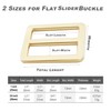 Bytiyar 10 Pcs 3/4 inch Alloy Metal Flat Slider Buckle