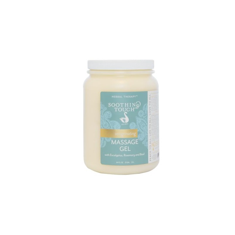 Soothing Touch Invigorating Massage Gel, Eucalyptus/Rosemary/Lemon/Basil, 64 Ounce