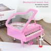 Pink Piano Music Box Small Ballerina Girl Dancing Emulational Pianoforte