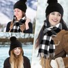 KIKVTER Women's Hat Scarf Winter Set, Winter Hat Scarf Gloves