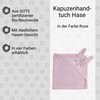 kikadu Hooded Towel Rabbit Rose - Children's Towel with Animal