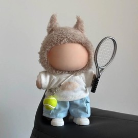 17cm/15cm Doll Clothes Suitable for V1 V2 V3 Outfit: Fashion Clothes(Doll Not Included) (Blue Tennis Set (top+Pants+Tennis Ball+Racket+Sneakers))