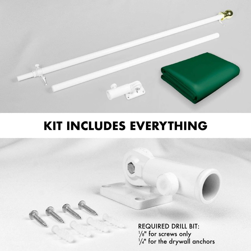 UD_G128 Combo Pack: 5 Ft Tangle Free Aluminum Spinning Flagpole