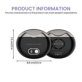 Electric Nail Clippers, Electric Nail Clippers, Nail Trimmer, Nail Polisher, 2 in 1, Electric Nail File, Fingernail Clippers, Nail File with Light, for Babies, Children, Adults and Seniors