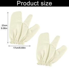 1 Pair of Raw Silk Garshana Gloves, Unisex Silk Massage Gloves,Silk Exfoliating Shower Gloves,Deep Body Scrub Mitts for Bath Shower,Universal Garshana Gloves Silk for Body & Face,for Ayurvedic Massage