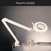 Brightech LightView Pro Magnifying Desk Lamp, 2.25x Light Magnifier with