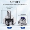Vovucai 2pcs Stainless Steel Screw Bolts with Grommets - Compatible