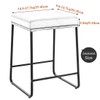 Levoberg Bar Stool Cover Rectangle Stretch Vanity Stool Cover Counter