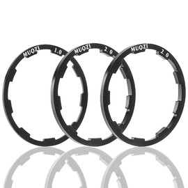 Kigauru 3 Pcs Bike Spacer Aluminum Alloy Cassette Spacer 1mm/2mm/2mm Bicycle Flywheel Hub Spacer Bottom Bracket Axle Washer Gasket Suitable for 7 10-Speed MTB Road Cycling Flywheel Tool