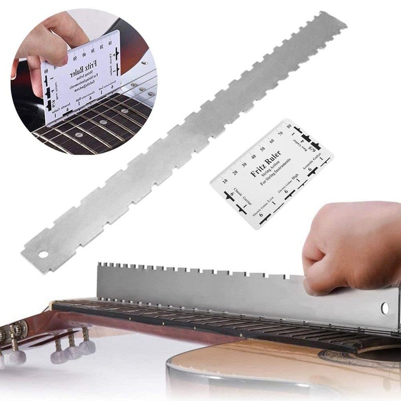 Guitar Neck Notched Straight Edge Luthiers Tool with String Action