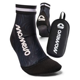 Momevo - Beachmates Pro Beach Volleyball Socks - Durable Beach Socks with Kevlar Sole and Bag for Storage - Washable Beach Socks Ideal for Professionals and Frequent Players, Black Wave