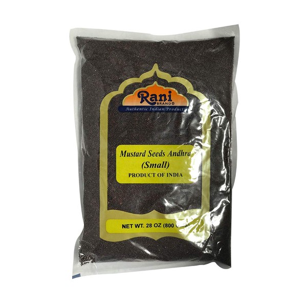 Rani Andra Mustard Seeds (Rai) Whole Spice (Rai Sarson) 28oz (800g) All Natural ~ Gluten Friendly | Non-GMO | Vegan | Indian Origin