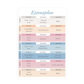 BIROYAL A4 Meal Planner, Weekly Planner, Wipe-Clean, Magnetic Weekly Planner, Magnetic Weekly Menu Planner, Magnetic Board Fridge for Family, Breakfast, Lunch, Dinner, 21 x 30 cm