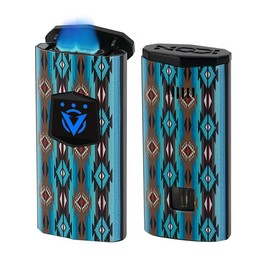 Vector Icon IV Electric Flat Torch Lighter - Windproof, Rechargeable, Sleek Design, Native Turquoise