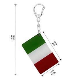 BQTBQT Italy Flag Keychain - Double Sided Acrylic D Shape Chains Italian Flags Key Chains Men and Women Style Car Key chain Gifts Decoration (3 Pcs)
