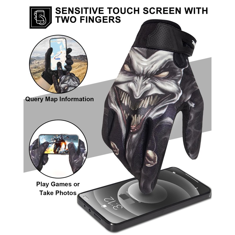 RIGWARL Motorcycle Gloves for Men and Women - Touchscreen, Breathable