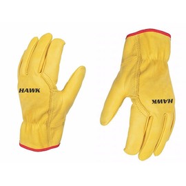 Unisex Leather Work Working Driving Gloves - Premium Quality - Driver/Lorry/Car Truck - Slick Fir Without Lining (UNLINED) Mens Ladies (X-Large)