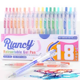 RIANCY 18PCS Assorted color pens for journaling supplies Sketching Note taking Coloring Drawing & Detailing Office Art Back to School Supplies (Assorted 18)